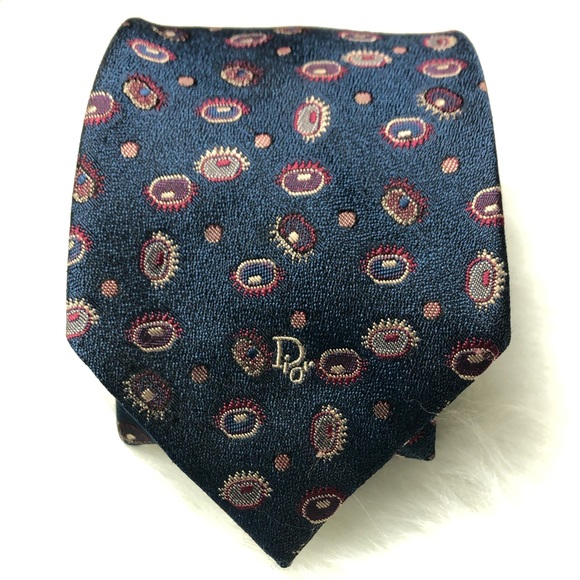 Christian Dior Monsier Line Navy Men’s Neck Tie - Picture 5 of 7